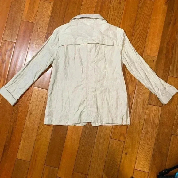 Coldwater Creek Tan/Cream Spring Utility Jacket - Picture 4 of 6